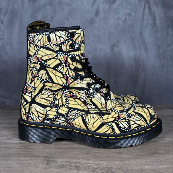 Dr. Martens 1460 Butterfly Print Suede Boots — Women’s US 7 / EU 38 New - Picture 5 of 10